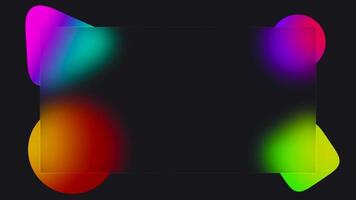 Abstract geometric shapes moving behind a frosted glass panel for text or image placement video