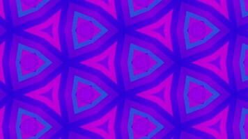 Abstract geometric pattern with vibrant purple and blue triangular shapes in a seamless design video