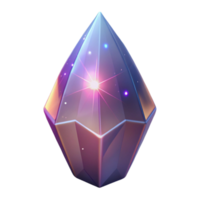 beautiful abstract Glowing Crystal Illustration premium png