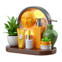 Spa Day Essentials Skincare Routine Products png