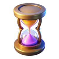 magnífico clássico 3d render ampulheta ilustração Tempo passagem Prêmio png