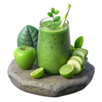 Refreshing Green Smoothie Recipe Apple, Cucumber, Lime png