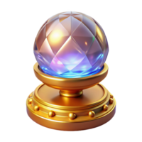 wonderful artistic Glowing Crystal Ball 3D Render premium png