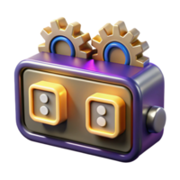 3D Render of Gear-Driven Automation System png