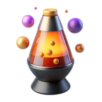 Glowing Lava Lamp with Floating Spheres A 3D Render png