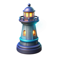 deslumbrante artístico luminoso farol 3d render Alto resolução png