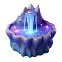 dramatic minimalist Enchanted Waterfall 3D Render high resolution png