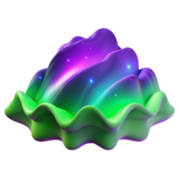 serene artistic Abstract 3D Render of a Colorful Wavy Form exclusive png