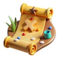 wonderful abstract 3D Render of Game Scroll authentic png