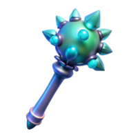 magnificent classic 3D Render of a Spiked Orb Mace high resolution png