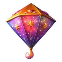 vibrant artistic Enchanted Gemstone Lantern 3D Illustration high resolution png