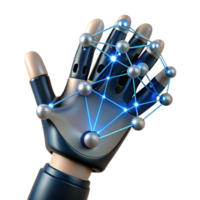 Robotic Hand Network Connectivity Exploring AI Automation png