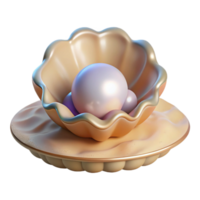 impressionante abstrato 3d render pérola dentro molusco Concha Alto qualidade png