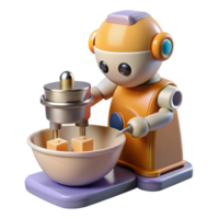 Robot Chef Automated Baking with Smart Kitchen Appliances png