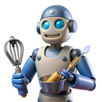 Robot Chef Baking and Cooking with AI png