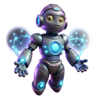 Flying Robot AI, Technology, Innovation, Future, Network, Cybernetics, Animation, 3D Model, Digital Art png