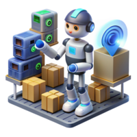 Warehouse Automation Robot-Assisted Package Sorting and Delivery Optimization png