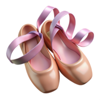 serene rustic 3D Render Ballet Pointe Shoes high resolution png