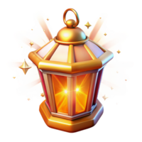 wonderful minimalist Glowing Lantern 3D Illustration detailed png