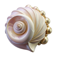 extraordinary modern 3D Render Seashell Spiral Abstract Background high quality png