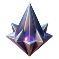 Cosmic Crystal 3D Render of a Sparkling Gem png