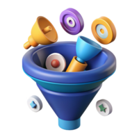 Visualizing the Sales Funnel A 3D Guide to Conversions png