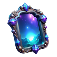 dramatic artistic Enchanted Mirror 3D Render high quality png