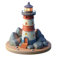 impressive abstract Lighthouse 3D Model Illustration authentic png