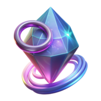 stunning modern 3D Render of a Sparkling Gem authentic png