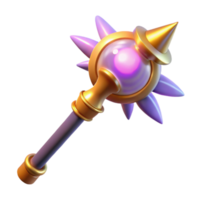beautiful rustic Magical 3D Render of a Fantasy Staff authentic png