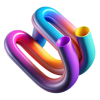 Abstract Intertwined Colorful Tubes png