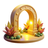 serene creative Starlit Archway 3D Render authentic png