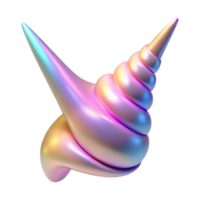 serene rustic Iridescent Shell 3D Render professional png