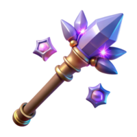 serene rustic Enchanted Staff 3D Render original png