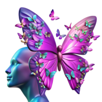 Minds Metamorphosis A Symphony of Butterflies png