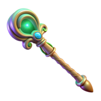 wonderful abstract 3D Render of a Magical Staff authentic png