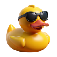 elegant rustic Cool Rubber Duck 3D Render original png