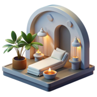Serene Minimalist Room Design Calm, Cozy, and Tranquil Space png