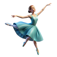 magnificent contemporary 3D Render Ballet Dancer Illustration high resolution png