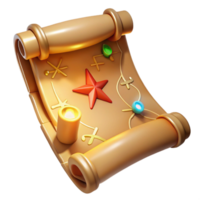 magnificent abstract 3D Render of an Enchanting Scroll detailed png
