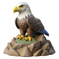 extraordinary creative Cartoon Eagle 3D Render authentic png