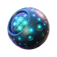 beautiful vintage Glowing Orb 3D Render high resolution png