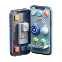 Mobile App UI Design Intuitive Interface, Health Features, and Engaging Elements png
