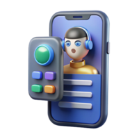 Remote Support 3D App Interface Design png
