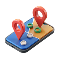 Mobile Navigation Location Tracking Map App Interface png