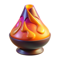 serene rustic 3D Render of Abstract Lava Lamp premium png