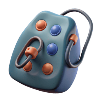 3d hacer de resumen artilugio con botones y lazo png