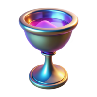 extraordinary traditional Iridescent Chalice 3D Render professional png