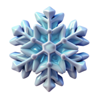 3D Render of a Sparkling Ice Crystal Snowflake png