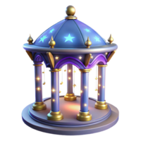 extraordinary abstract Starlit Gazebo 3D Render detailed png